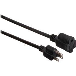 Watson 50 Feet 16 AWG 3-Prong Grounded AC Power Extension Cord, Black, NEMA 5-15P to 5-15R, IndoorOutdoor, Water-Resistant Thermoplastic Jacket, 13A 125V 1625W, ETL Rated