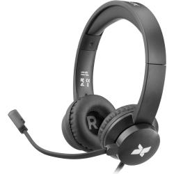 Xcellon Wired On-Ear Headset with Adjustable Boom Mic, 40mm Stereo Drivers, USB-A and USB-C Compatibility, In-Line MuteVolume Control, Padded Headband and Earcups – for Gaming, Skype, Zoom, VoIP Calls, Online Meetings and Vlogging