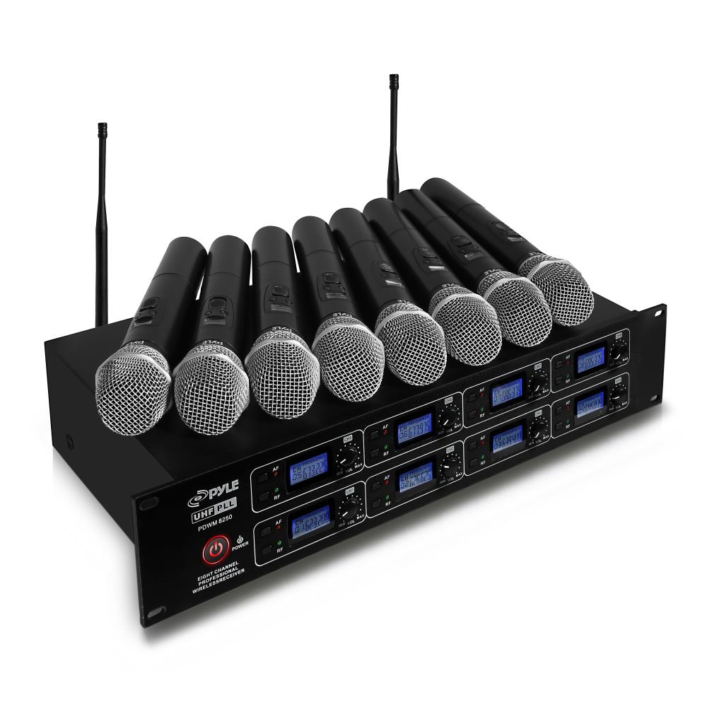 Pyle PDWM8250 8 Channel Wireless Microphone Receiver System 8 pyle-pdwm8250-8-channel-wireless-microphone-receiver-system-8