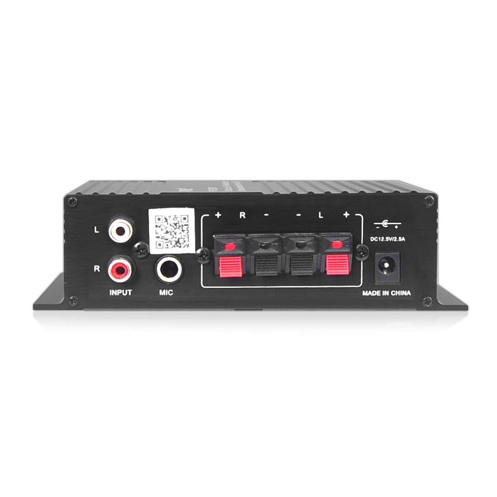 Pyle PFA220BT Compact Bluetooth Power Amplifier Mini Blue Series Audio Amp, MP3/USB/SD