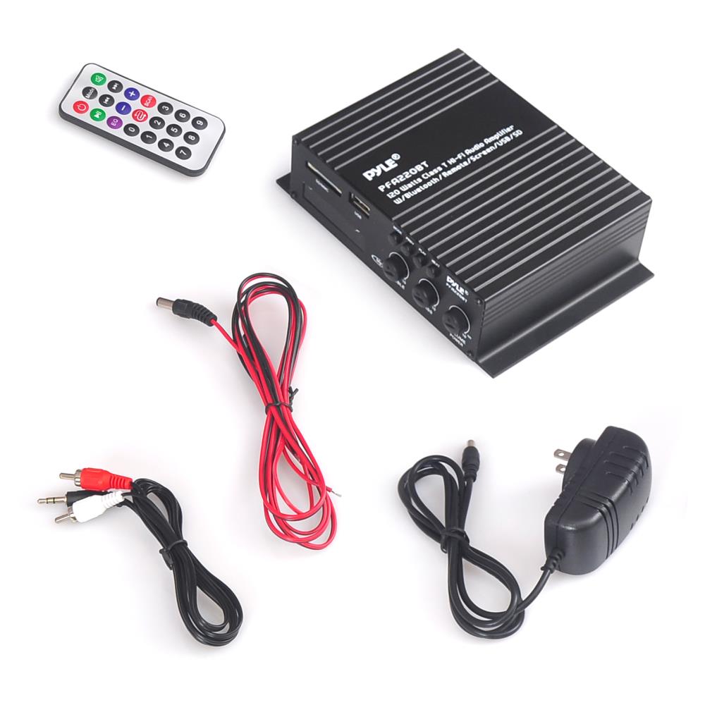 Bluetooth Mini Series Compact 120 Watt Amplifier MP3//USB//SD Readers LCD /& Remote