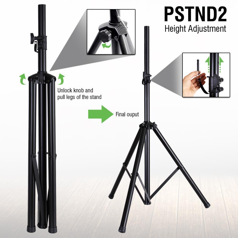 PylePro PSTND2 Universal Tripod Speaker Stand Mount Holder, Height Adjustable, 6' Ft.