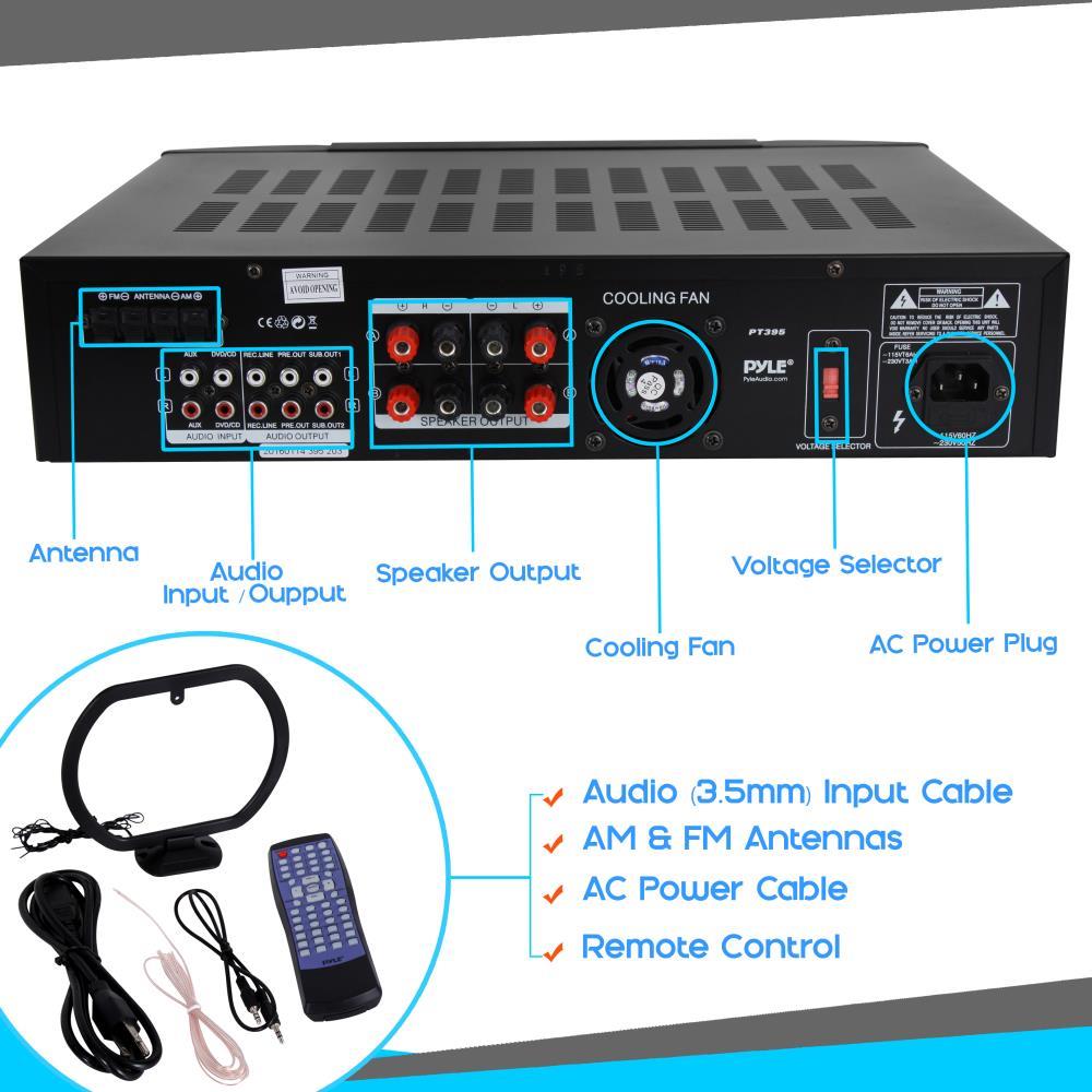 Pyle PT395 Bluetooth Hybrid PreAmplifier, Home Theater Stereo Pre