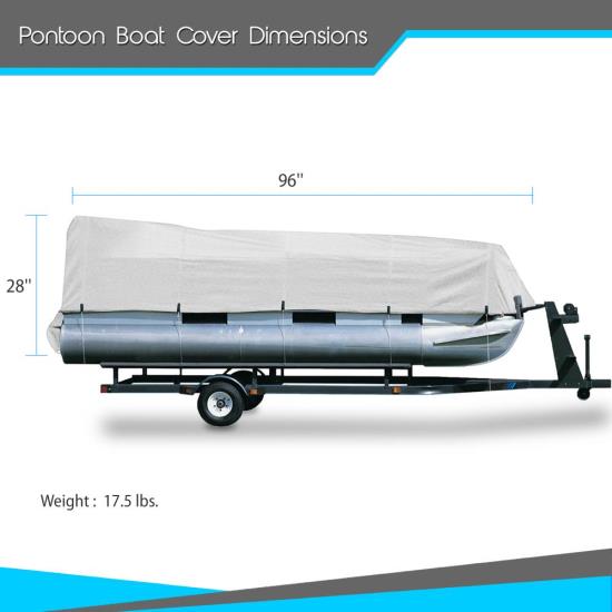 PyleSports PCVHP442 Armor Shield Trailer Guard Pontoon Boat Cover