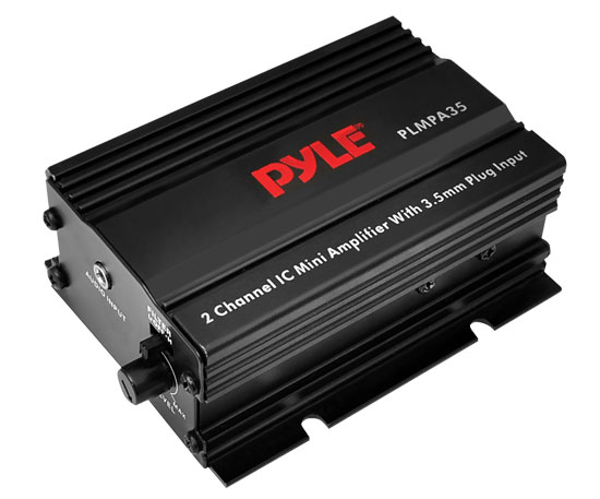 New Pyle PLMPA35 2 Channel 300 Watt Mini Amplifier w Audio Input for iPod 