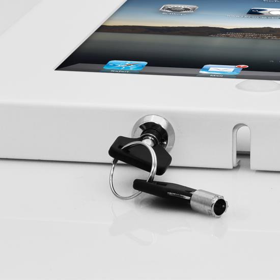 Security AntiTheft iPad Wall Mount, Lock & Key Public Display Safe