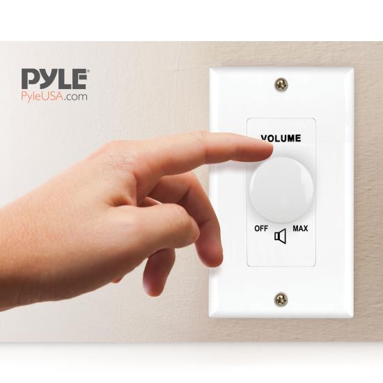 Pyle PVC1 Pyle Wall Plate Wall Mount Rotary Volume and Audio Speaker