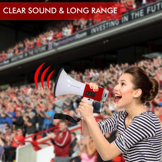 Megaphone 75 W Siren Bullhorn - Bullhorn Speaker w Detachable